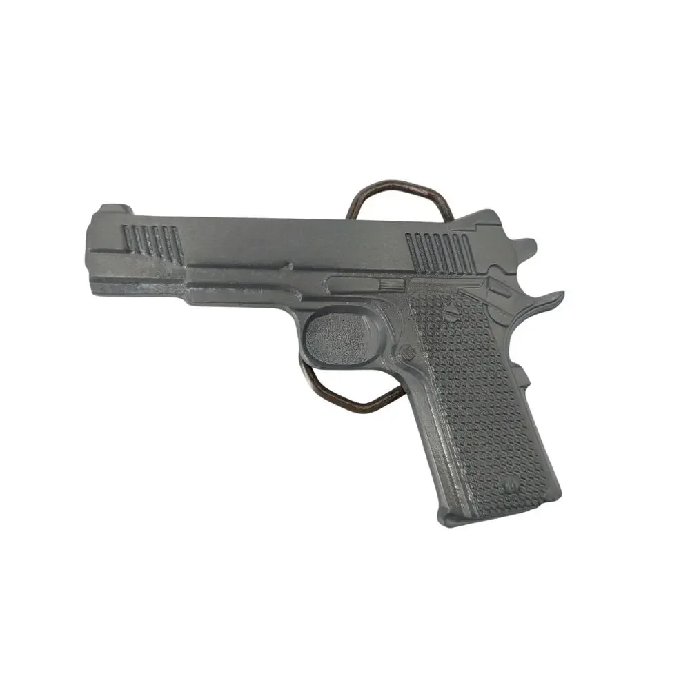 Gun Belt Buckle Rifle Pistol Belt buckle Silver Gray Tone